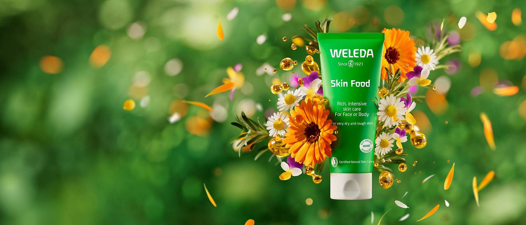 skin food with flowers